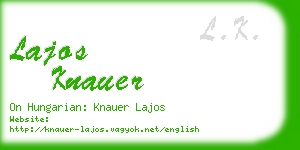 lajos knauer business card